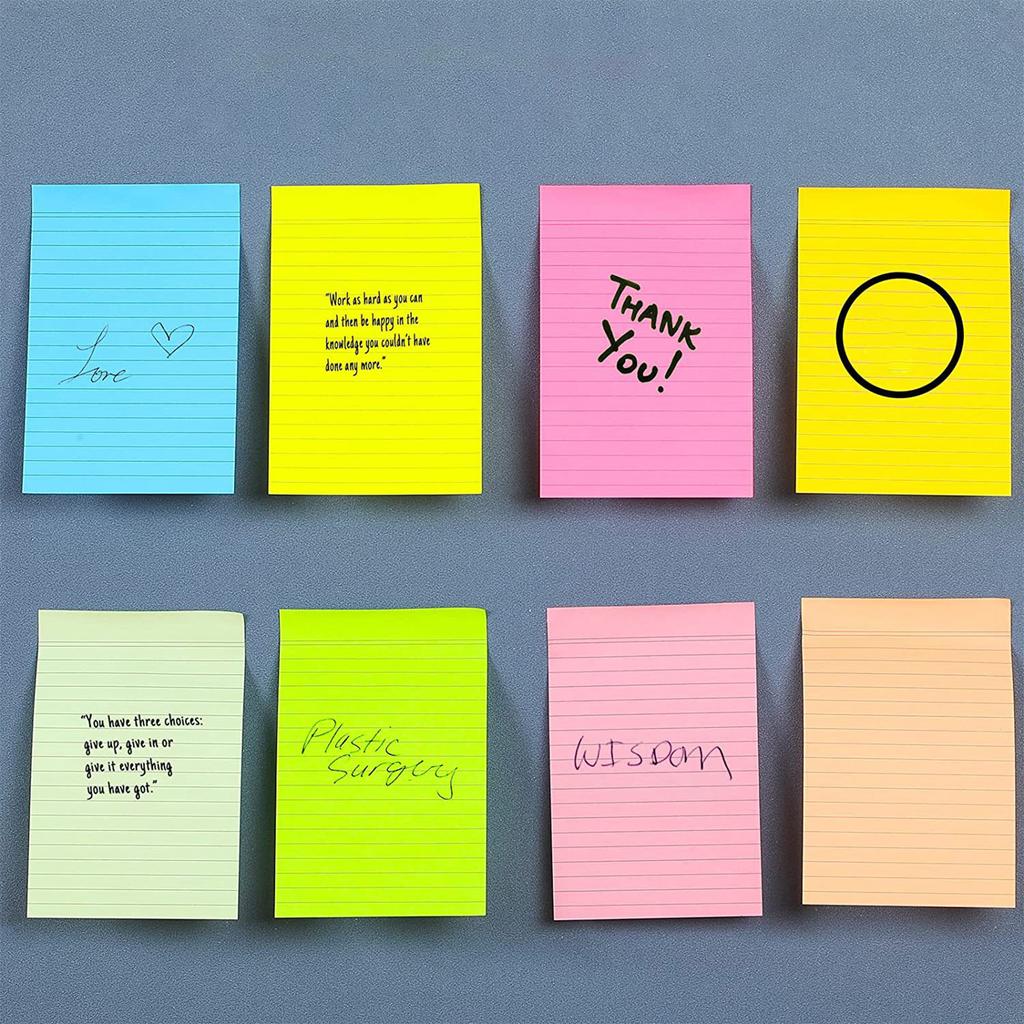 Липкие заметки 100 X 150 мм 45 блоков 6 цветов прочные самоклеящиеся блокноты для заметок