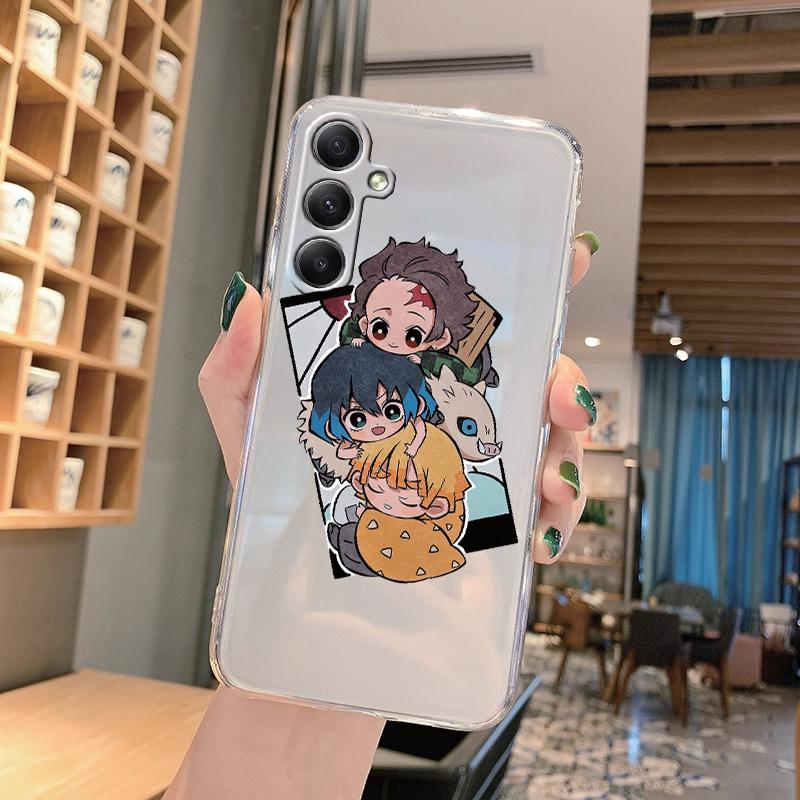 Мягкий прозрачный силиконовый чехол с рисунком аниме для Samsung A55 M35 S24 Xiaomi Redmi Note 13 Poco C65 iPhone Camera Противоударный защитный чехол