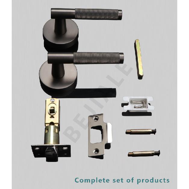 American Simple Black Bathroom Lock Bathroom Home Interior Bathroom Door Handle Wooden Door Lock Knurled Privacy Lock Thread Lock3