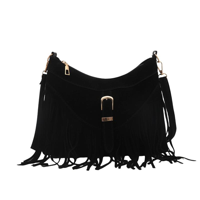 Bohemian Ethnic Fringe Bag For Women Small Shoulder Crossbody Purse