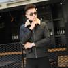 Fur Integrated Men's Winter New Velvet Thickened Men's Leather Jacket Middle-aged Lapel Motorcycle Leather Jacket