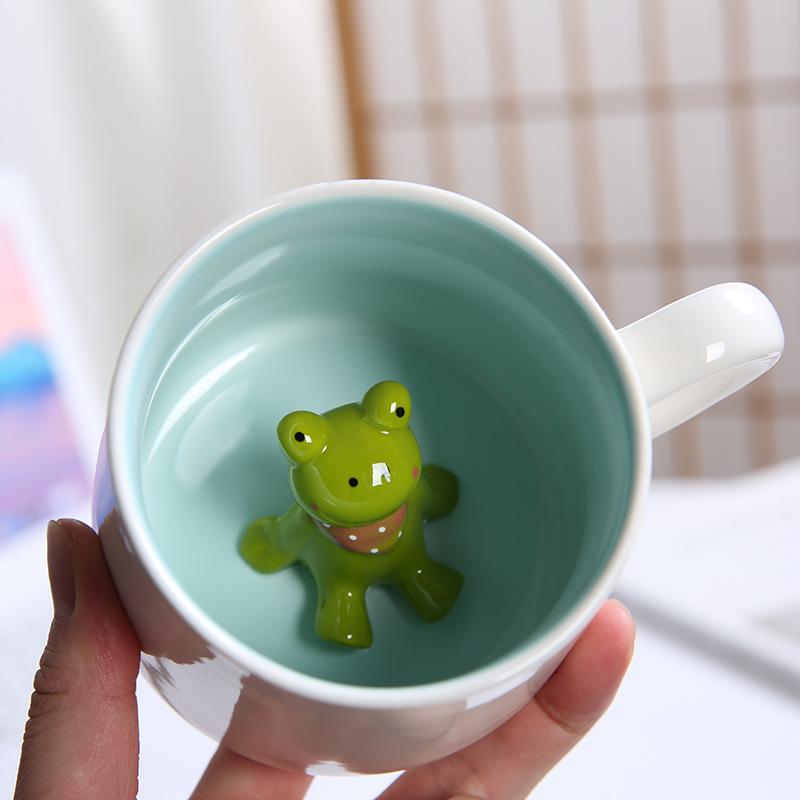 Керамические кружки с мультяшными животными, чашка для кофе, молока, сока, лимонного чая, милая детская кружка, посуда для дома и офиса, кухонные аксессуары