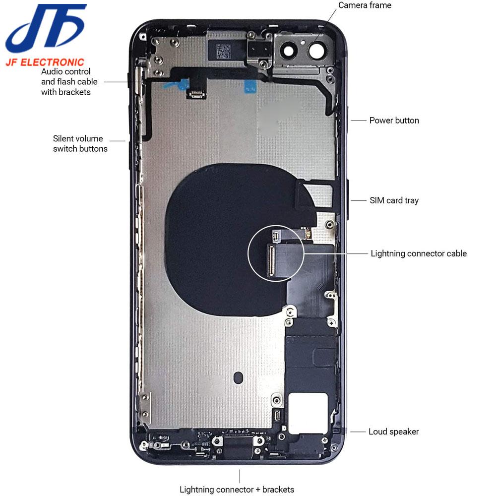 Замена для iPhone 8 Plus X XR XS MAX 8G 8P задняя средняя рамка полный корпус сборка крышка аккумулятора с гибким кабелем