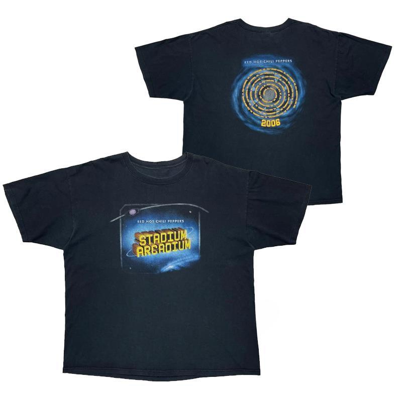 Винтажные футболки 80-х годов Red Hot Chili Peppers, винтажные свободные мужские и женские футболки, одежда оверсайз, футболка из хлопка с коротким рукавом