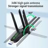 Сетевая карта WiFi 900 Мбит/с 2,4 ГГц/5 ГГц Bluetooth 5.4 WiFi-адаптер AX900 USB Беспроводной приемник для ПК/ноутбука Без драйверов