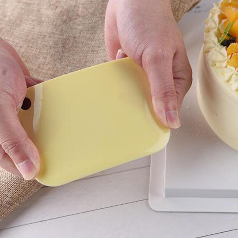 3 шт. скребок для крема, набор для самостоятельной кухни, прямоугольный зубчатый резак для крема, пластиковый скребок для торта, пасты, инструментов для выпечки помадки