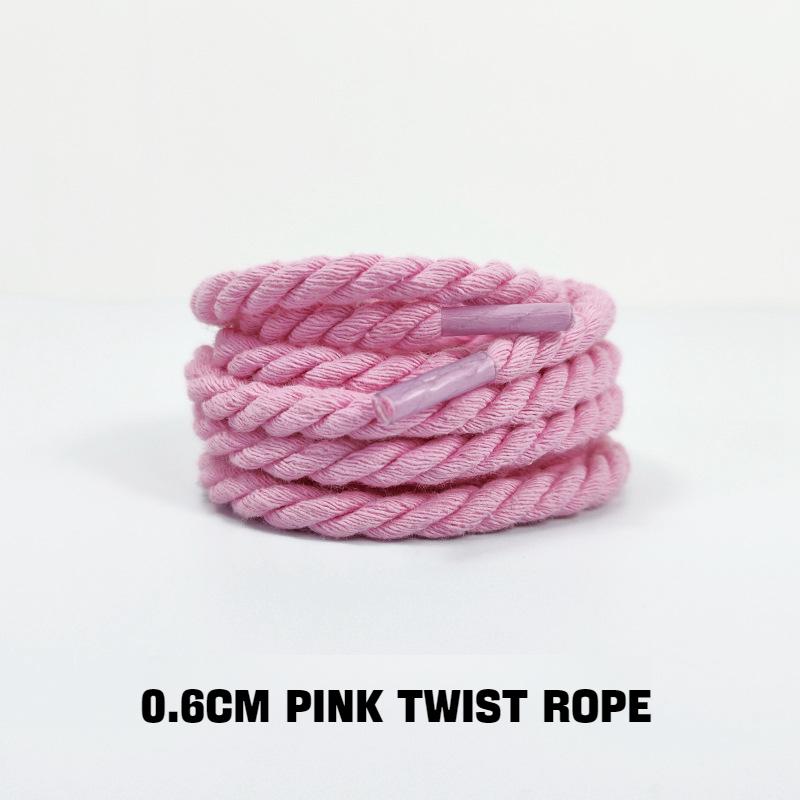 Круглые шнурки AF1/AJ1 0.6СМ Более толстые хлопковые шнурки Витые веревочные шнурки для кроссовок ботинок шнурки для обуви 120/140/160СМ 1 пара