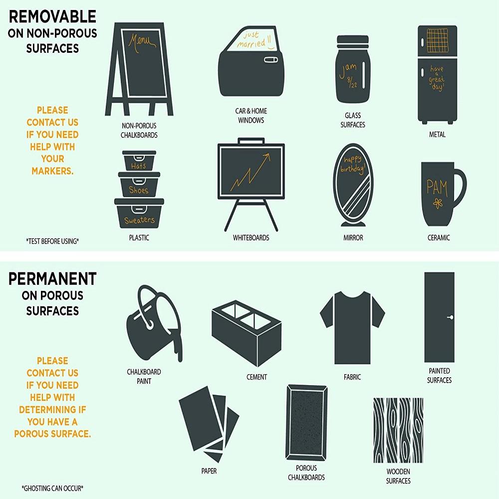 8 Colors Erasable Liquid Chalk Marker Pen Blackboard Whiteboad Window Glass Sign