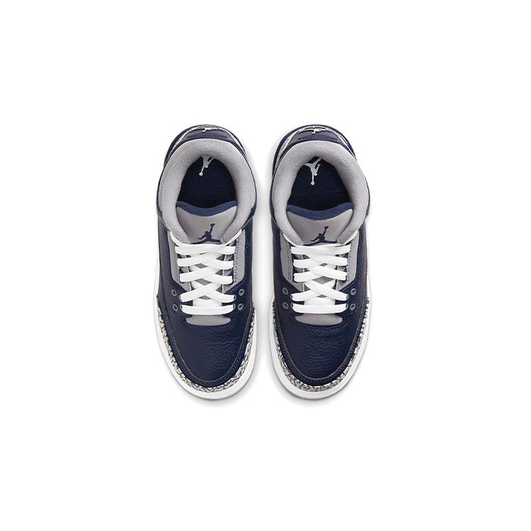 Кроссовки Air Jordan 3 Retro GS Georgetown Kids Синий Полночь-Темно-Цементно-Серый 398614-401