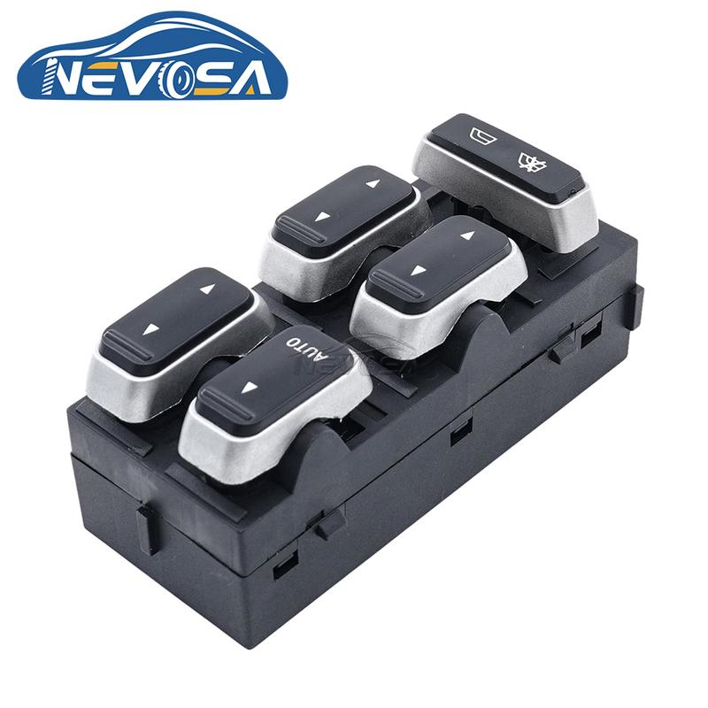 NEVOSA 5W1Z-14529-BA For Ford Lincoln Town Car 2003 2008 Power Window Switch Driver Side Button 11 P 4W1Z14529AA 5W1Z14529BA