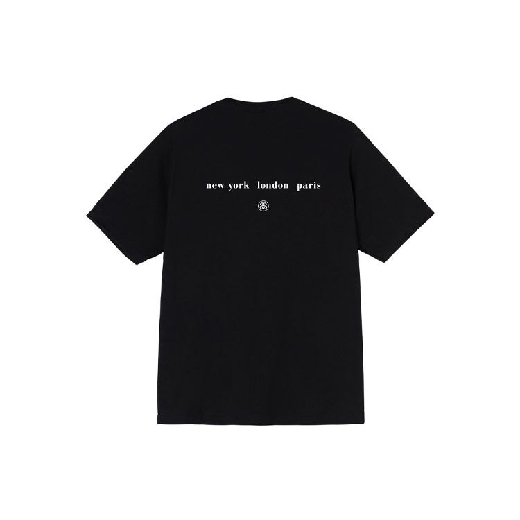 Stussy Classic Fashion Scene Print Simple Pattern Round Neck Pullover Comfortable Loose Casual Summer T-Shirt Unisex T-Shirt Black 1904815