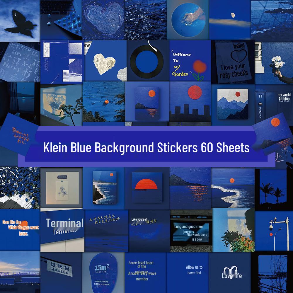 60 листов многоцветных наклеек в стиле ИНС: Реалистичные маленькие объекты в синем, розовом, фиолетовом, желтом и зеленом цветах