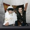 Декоративные наволочки для диванных подушек Tokio Hotel, квадратные наволочки 45*45 см, двусторонняя печать.