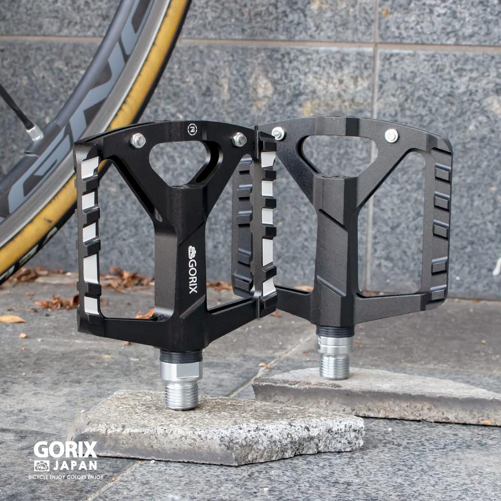 GORIX Велосипедные педали Flat 3 Smooth Stylish Pin Matte Road Cross Mountain Bike и другие велосипедные педали, педаль, подшипники, вращение, легкие, алюминиевые,