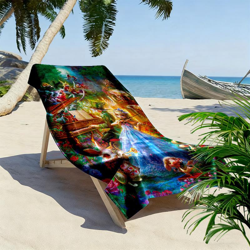 Rabbit's Heart beach towel beach soft seaside quick-drying swim towel Outdoor pool towel printing Outdoor picnic beach mat Comfort Fashion