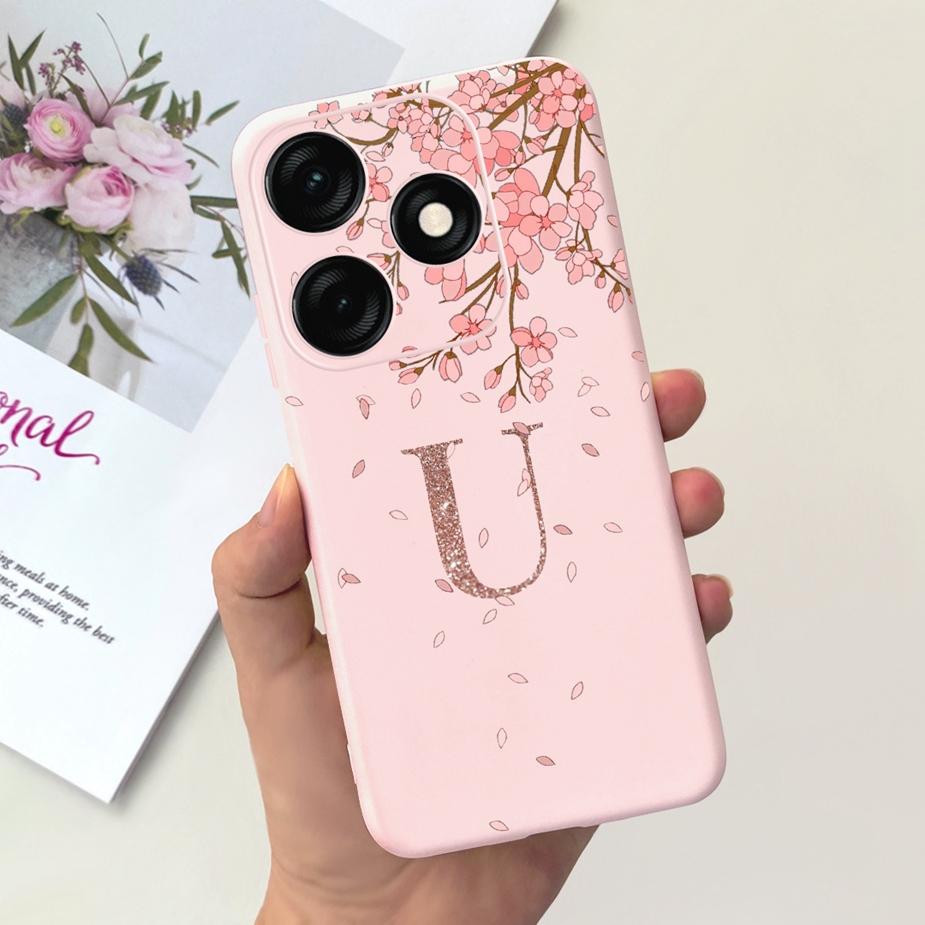 Чехол для Tecno Spark 20 Чехол Spark 20C Милая Корона Буквы Чехол Мягкий Силиконовый Чехол для Телефона Для Tecno Spark 20 Pro Spark20 C Fundas Capa
