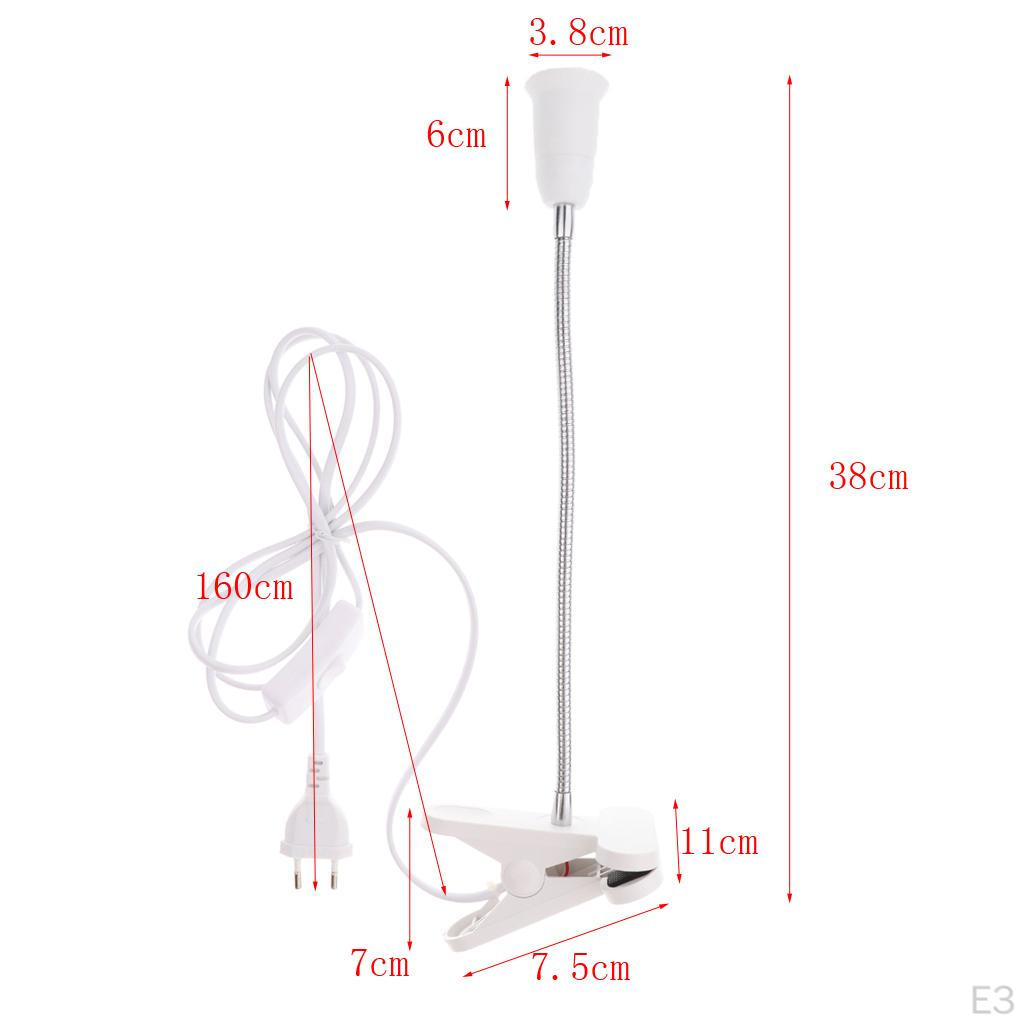 2 шт. E27 зажим на основании для лампы для чтения настольная лампа розетка белая европейская вилка