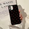 Маленький винно-красный силиконовый чехол-сердечко для телефона IPhone 16 15 14 13 12 11 Pro Max Mini X XS Max XR 7 8 Plus SE2 Мягкое покрытие из ТПУ