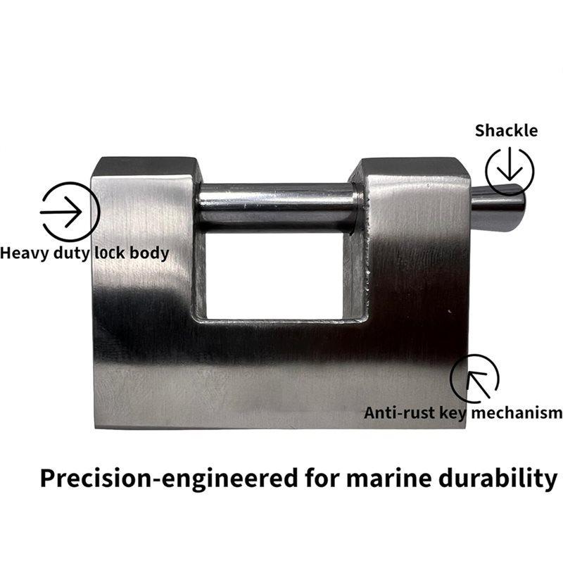 ABZV-Heavy-Duty Outdoor Padlock - Weatherproof Stainless Steel, Keyed Security Lock For Shed, Gate & Bike