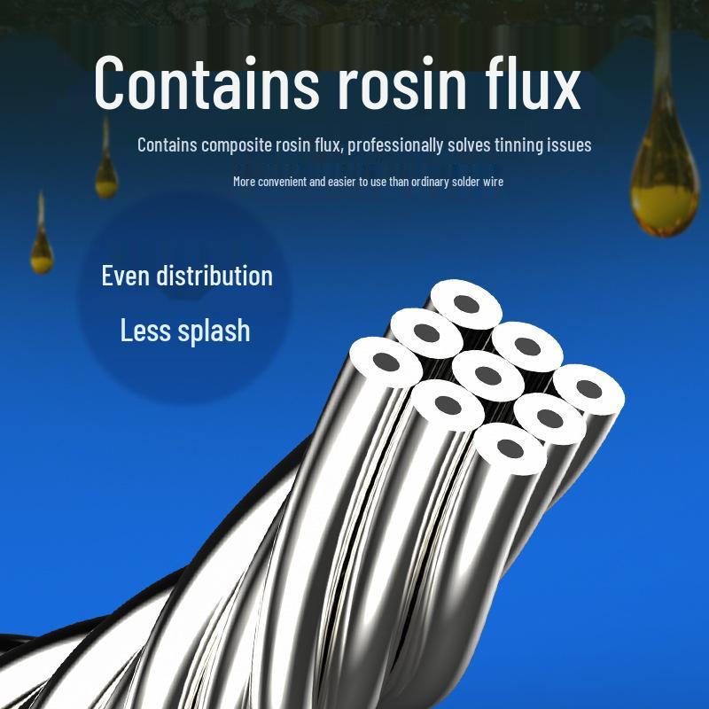 Высокочистая низкотемпературная припойная проволока с канифолью - Идеальна для бытового использования