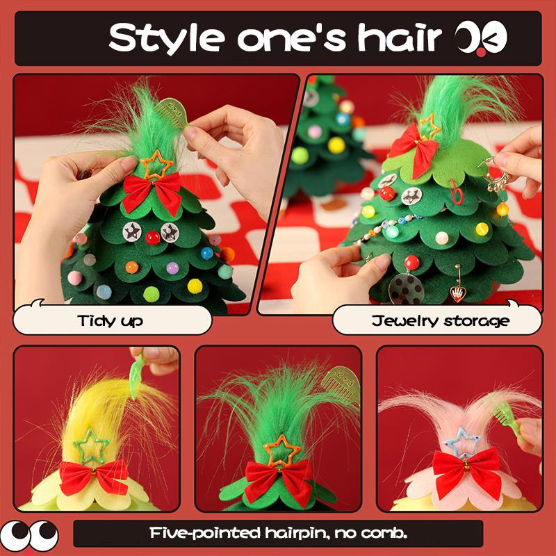 Handmade DIY Christmas Tree Material Christmas Tree Ornament Desktop Decor Ornament Christmas Toys for Kids Gift Navidad Home