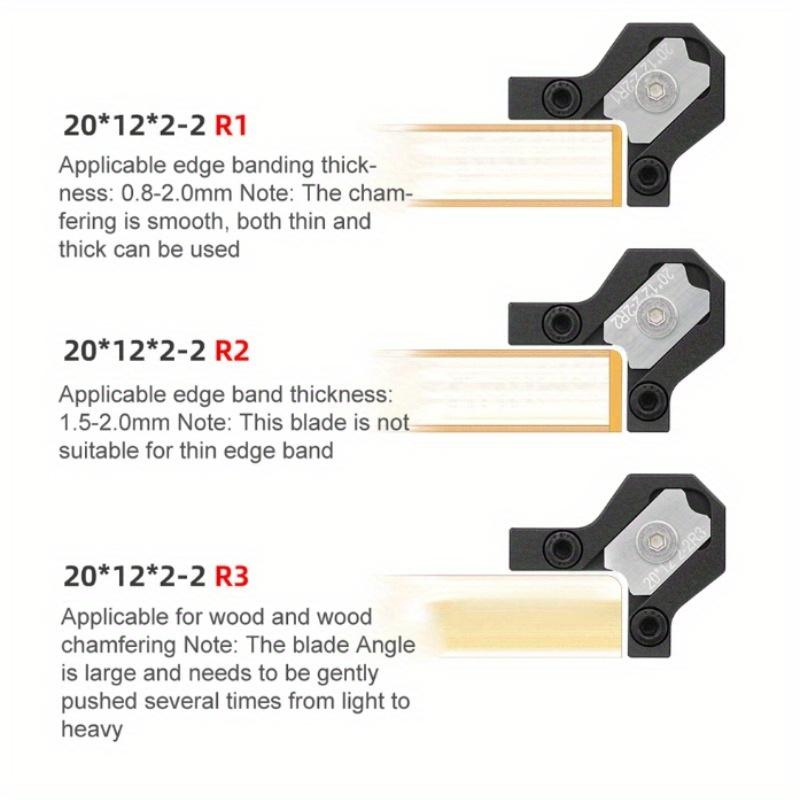 R1R2R3/набор строгальный станок для обработки фасок-деревообрабатывающий кромкооблицовочный инструмент для обрезки угловой дуги - ручной скребок для быстрого удаления заусенцев с кромок
