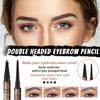 Жидкий карандаш для бровей с четырьмя зубцами «два в одном», стойкий макияж без размазывания