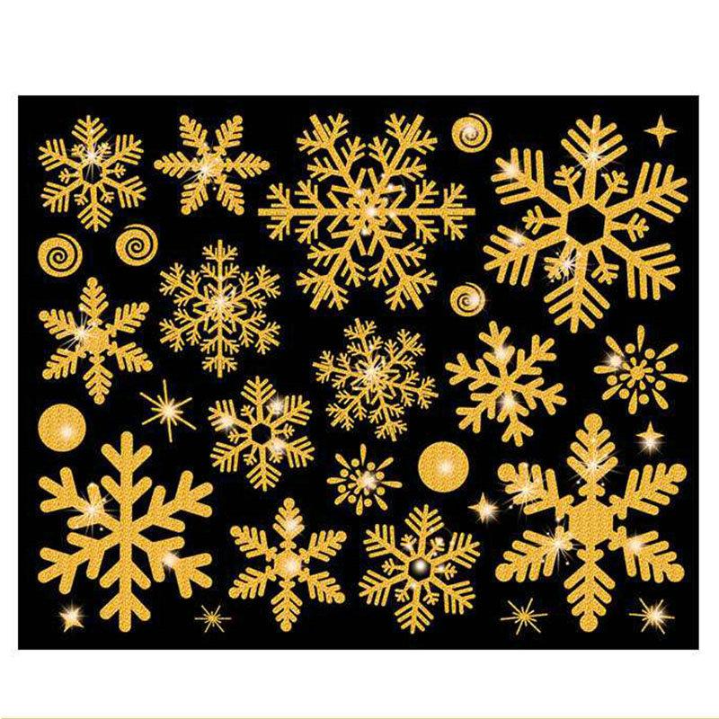 Наклейки на стену, декоративные наклейки на стекло, электростатические рождественские милые шикарные наклейки на окна со снежинками, очаровательные