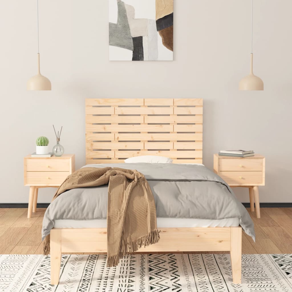 Wall Mounted Headboard 96 x 3 x 63 cm Solid Pine Wood