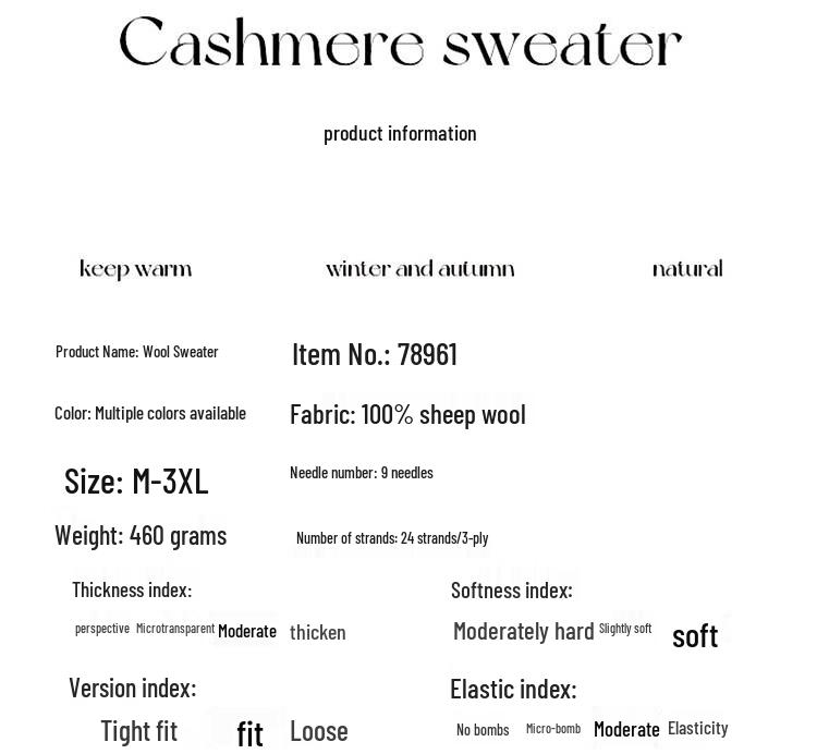 Hengyuanxiang Men's Thickened 100% Wool Round Neck Sweater