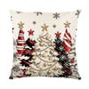 Elk Deer Christmas Pillow Cover Linen Xmas Tree Pillowslip Snowman Pillow Cover  Living Room Sofa