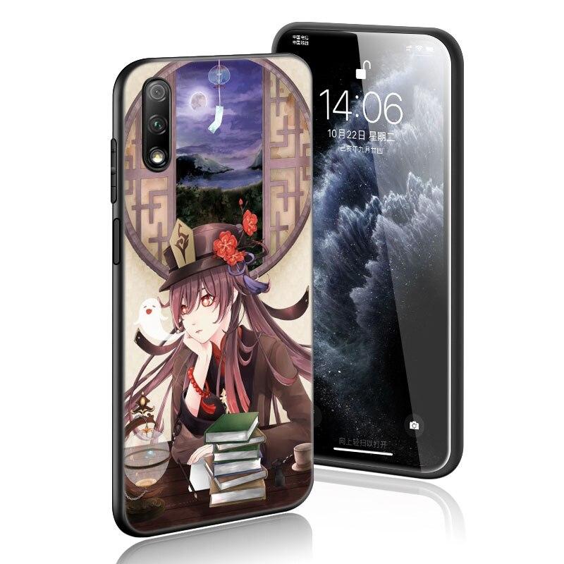 Genshin Impact Hutao Case For Huawei Honor 10X Lite 7A 8A 9X 20 Pro 7S 8C 8S 8X 9A 9C 10i 20i 30i 20E 20S 8 10 Lite Black Cover