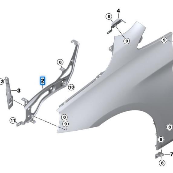 Кронштейн переднего крыла BMW 2 серии F45 41007408657/41007408658