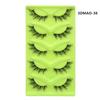 XF 5 Pairs Fox Eye Lashes 3D Silk Fluffy Faux Mink False Cat Eyelashes Custom Packaging Box with Private logo