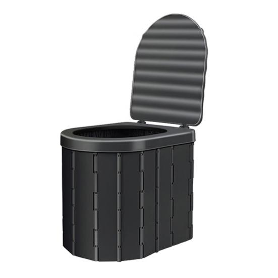 Портативный складной туалет для взрослых с крышкой, 20 мешков для мусора, прочный, для кемпинга, пешего туризма, путешествий на автофургоне, для автомобильных поездок, многофункциональный складной горшок