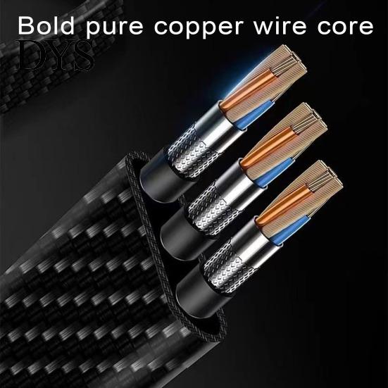 Четыре в одном Кабель для зарядки 100/150/200 см 4-в-1 USB Type-C 8-контактный 65 Вт 480 Мбит/с Быстрая зарядка для мобильного телефона Устойчивый к износу Планшета Нейлоновая оплетка Проводной кабель данных