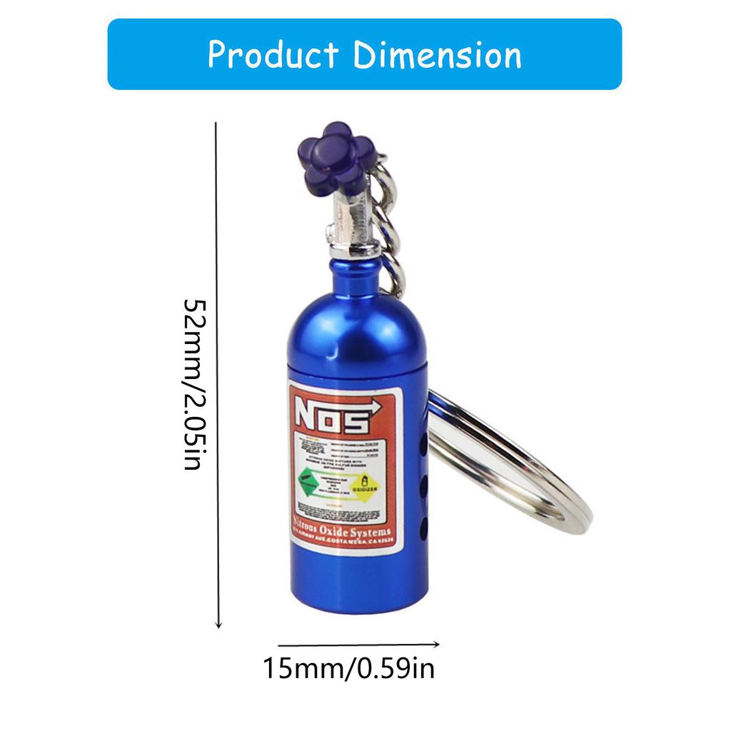 Креативный брелок в виде бутылки NOS Nitro с ароматизированным бальзамом-наполнителем, аксессуар для автомобиля для автолюбителей и тех, кто ведет модный образ жизни