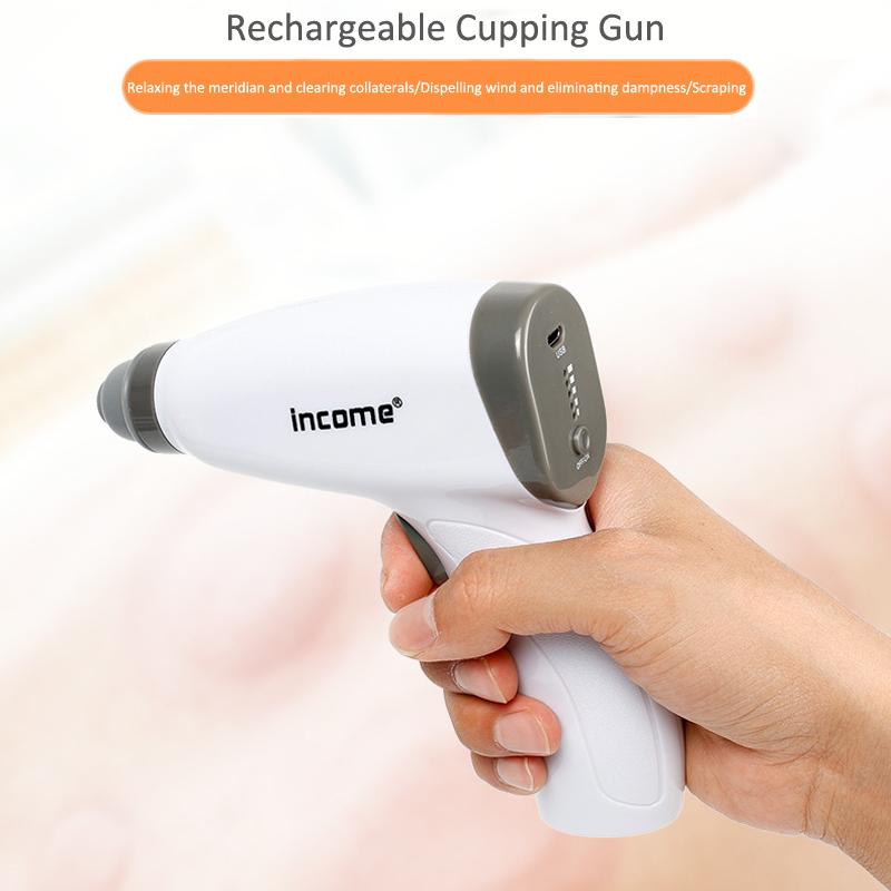 Вакуумный пистолет для баночного массажа Электрический вакуумный насос Массажер для тела USB Перезаряжаемый Инструмент для массажа отрицательным давлением Гуа Ша Присоска