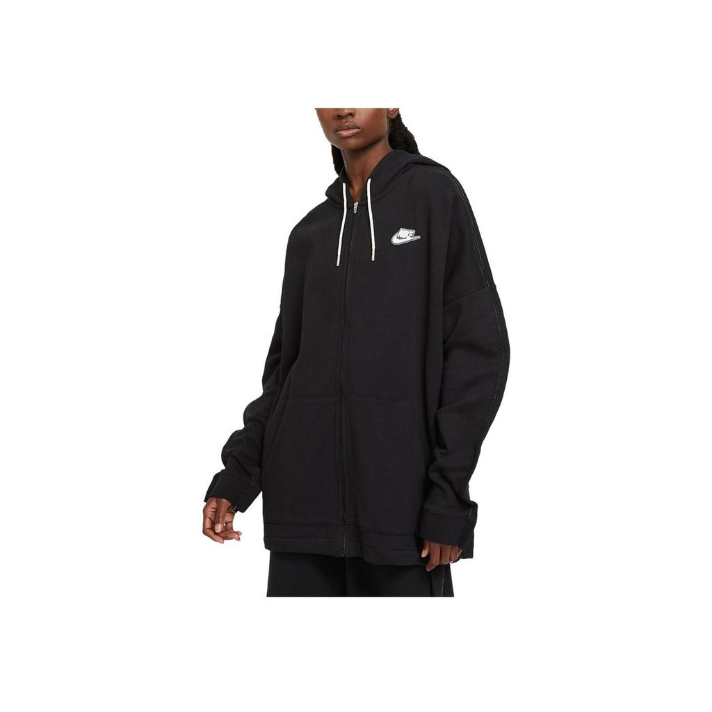 Nike Hooded Casual Zip-Up Long Sleeve Jacket Women Jackets Black CZ8360-010