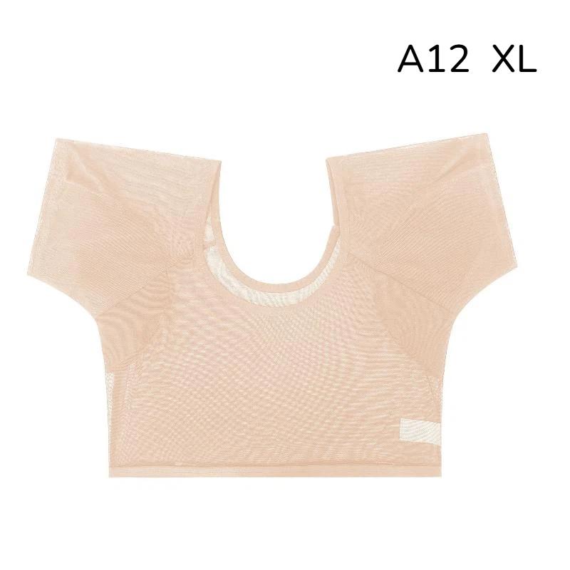 Ultra-Thin Breathable Armpit Sweat Pads Washable T-Shirt Shaped Discreet Underarm Pads for Business Trips 1Pc
