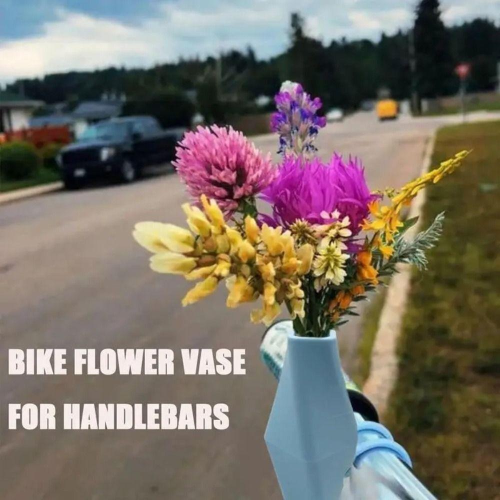 Eye-catching Bike Vases Holder Unique Vase Handlebar Ornament Simple Bike Flower Vases Outdoor