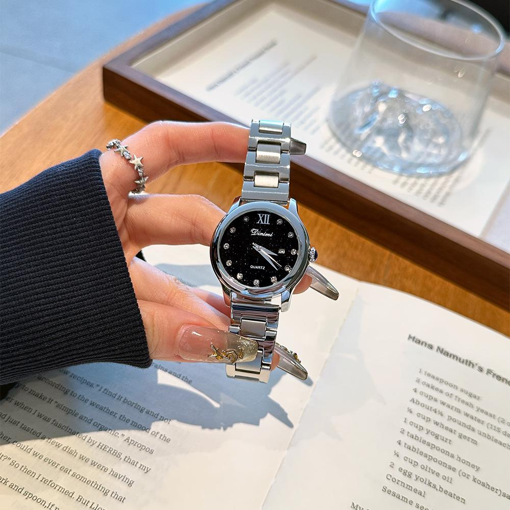 Dinimi Женские календарные часы «Звездное небо»: Легкая роскошь, Высокая ценность, Модный, Элегантный дизайн
