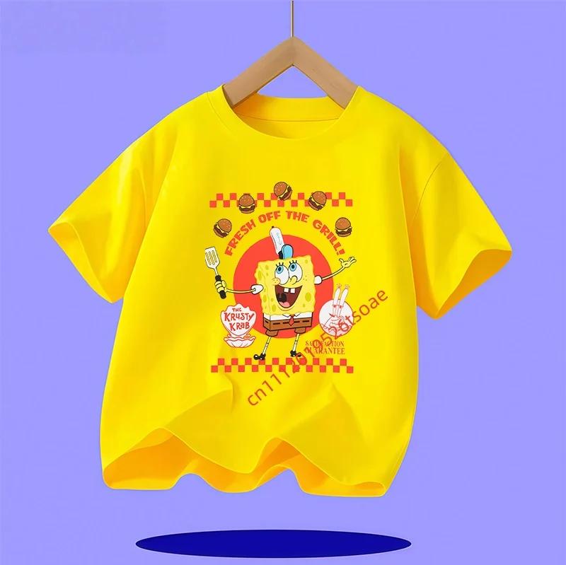 New SpongeBob SquarePants Childrens TShirt Casual Daily Comfortable Breathable for Boys and Girls