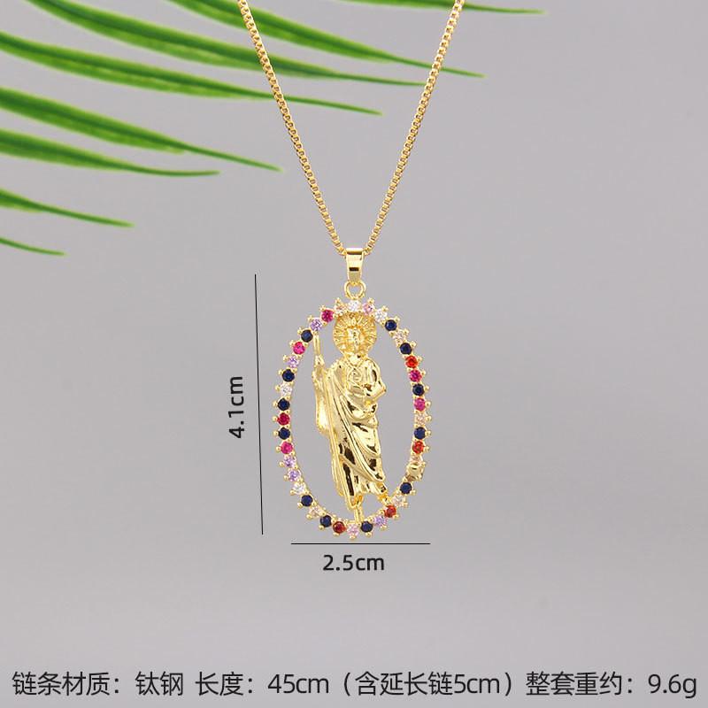 New Design Virgin Mary Death Pendant Necklace Stainless Steel Fashion Choker Jewelry Party Gifts For Women Girls