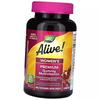 Витамины для женщин жевательные, Alive! Women's Premium Gummy Multivitamin, 75таб Ягодный микс (36344139)