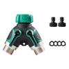 Garden Hose Splitter Water Hose Y Splitter Heavy Duty 2 Way Splitter with Long Handle Shut Off Valves 46085 Inch