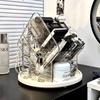 Роскошный Органайзер для Косметики Шкатулка для Макияжа Помады Поворотная Полка-Стеллаж для Косметики на Туалетный Столик Большая Вместимость для Дома
