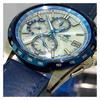 Casio Серия OCEANUS - многофункциональный циферблат-диск, кварцевый механизм, кожаный ремешок, японские и корейские часы, мужские часы, синие OCW-T2600ALB-2AJR