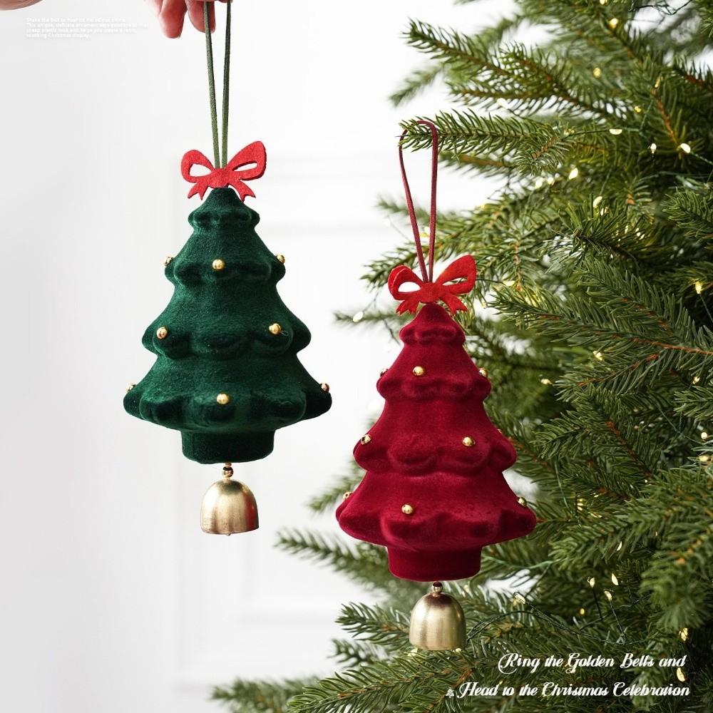 Exquisite Christmas Bell Wreath Flocked Christmas Decoration Bells Christmas Party