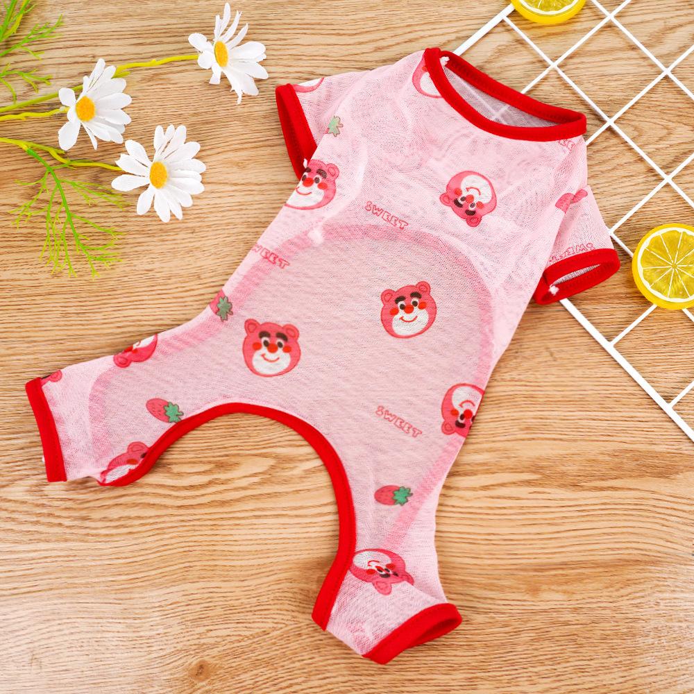 Pet Four-legged Clothes Vest Dog Cat Dog Supplies Cat Air Conditioner Clothing Anti-dirty and Anti-mosquito Golden Retriever Corgi Clothing